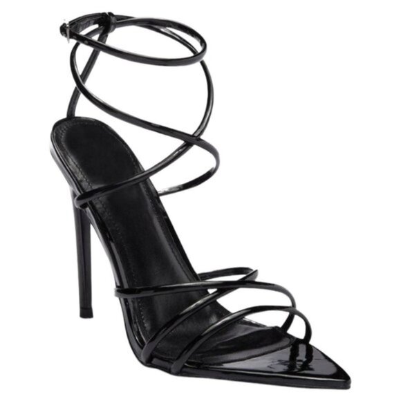 Stiletto Heel Sandals Black - Picture 1 of 2